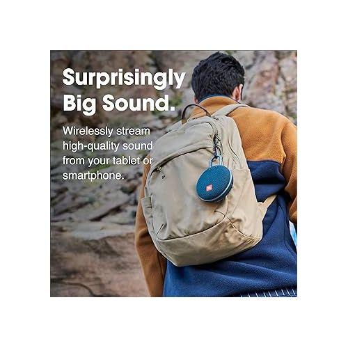 제이비엘 JBL Clip 3, Gray - Waterproof, Durable & Portable Bluetooth Speaker - Up to 10 Hours of Play - Includes Noise-Cancelling Speakerphone & Wireless Streaming