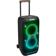 JBL PartyBox Stage 320 - Portable party speaker with telescopic handle & wide, sturdy Wheels, Powerful JBL Pro Sound, Futuristic lightshow, Up to 18 hours of play time, Splash proof (Black)