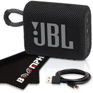 JBL Go 3 Portable Bluetooth Wireless Speaker, IP67 Waterproof and Dustproof Built-in Battery - Black