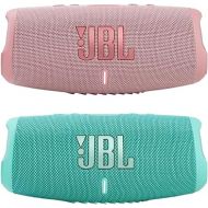 JBL Charge 5 - Waterproof Portable Bluetooth Speaker - Pink/Teal (Pair)