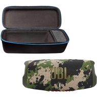 JBL Charge 5 Portable Waterproof Wireless Bluetooth Speaker Bundle with divvi! Protective Hardshell Case - Squad