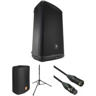 JBL EON715 Powered Speaker Kit with Cover, Stand, and Cable