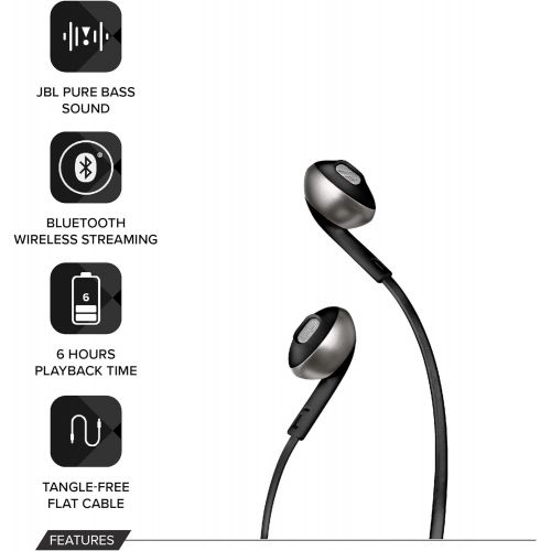 제이비엘 JBL TUNE 205BT - In-Ear Wireless Bluetooth Headphone - Black