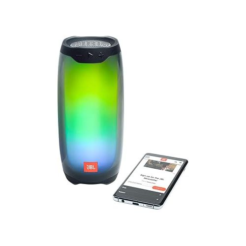 제이비엘 JBL Pulse 4 - Waterproof Portable Bluetooth Speaker with Light Show - Black