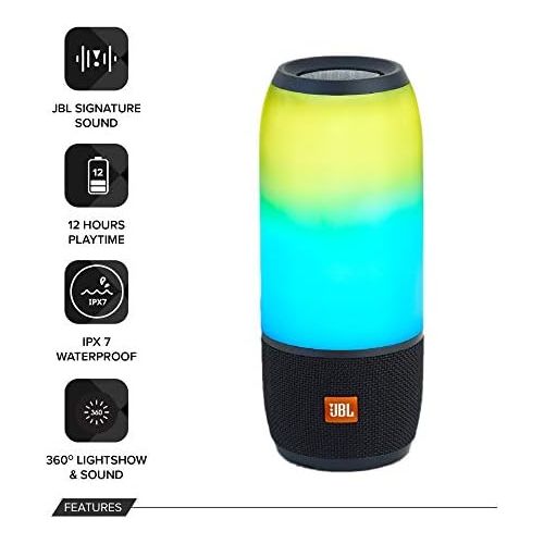 제이비엘 [아마존베스트]JBL Pulse 3 Wireless Bluetooth IPX7 Waterproof Speaker (Black)