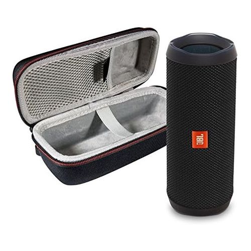 제이비엘 [아마존베스트]JBL Flip 4 Portable Bluetooth Wireless Speaker Bundle with Protective Travel Case - Black