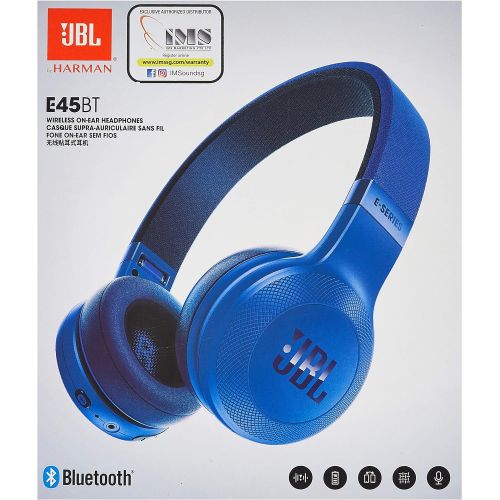 제이비엘 JBL E45BT On-Ear Wireless Headphones (Blue)
