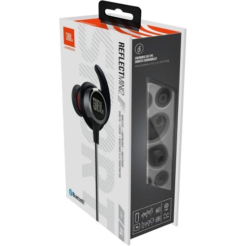 제이비엘 JBL Reflect Mini 2.0, in-Ear Wireless Sport Headphone with 3-Button Mic/Remote - Black