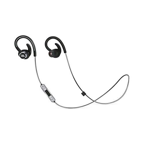 제이비엘 JBL Reflect Contour 2.0, Secure Fit, in-Ear Wireless Sport Headphone with 3-Button Mic/Remote - Black