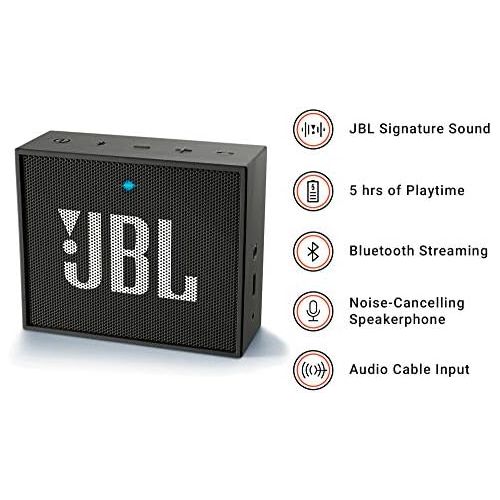 제이비엘 JBL GO Portable Wireless Bluetooth Speaker W/A Built-in Strap-Hook (Black)