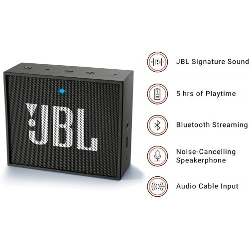 제이비엘 JBL GO Portable Wireless Bluetooth Speaker W/A Built-in Strap-Hook (Black)