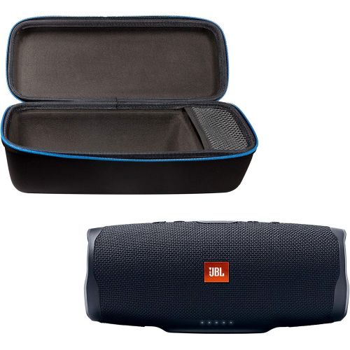 제이비엘 JBL Charge 4 Portable Waterproof Wireless Bluetooth Speaker Bundle with divvi! Charge 4 Protective Hardshell Case - Black