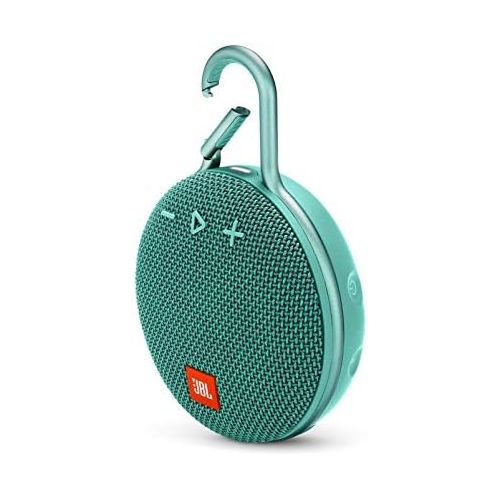 제이비엘 JBL JBLCLIP3TEAL Clip 3 Portable Waterproof Wireless Bluetooth Speaker - Teal, 6.5 X 4.3 X 2