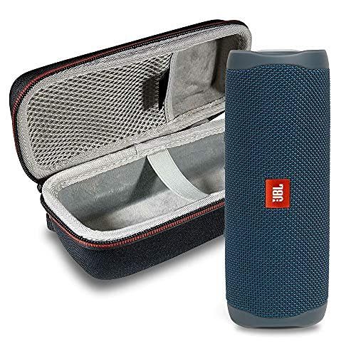 제이비엘 JBL Flip 5 Waterproof Portable Wireless Bluetooth Speaker Bundle with Hardshell Protective Case - Blue