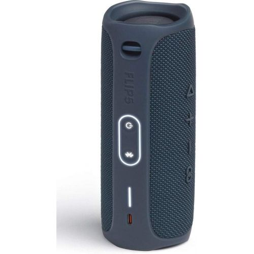 제이비엘 JBL Flip 5 Waterproof Portable Wireless Bluetooth Speaker Bundle with Hardshell Protective Case - Blue