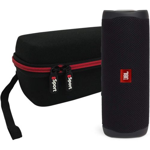 제이비엘 JBL FLIP 5 Portable Speaker IPX7 Waterproof On-The-Go Bundle with gSport Deluxe Hardshell Case (Black)