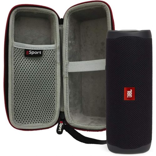 제이비엘 JBL FLIP 5 Portable Speaker IPX7 Waterproof On-The-Go Bundle with gSport Deluxe Hardshell Case (Black)
