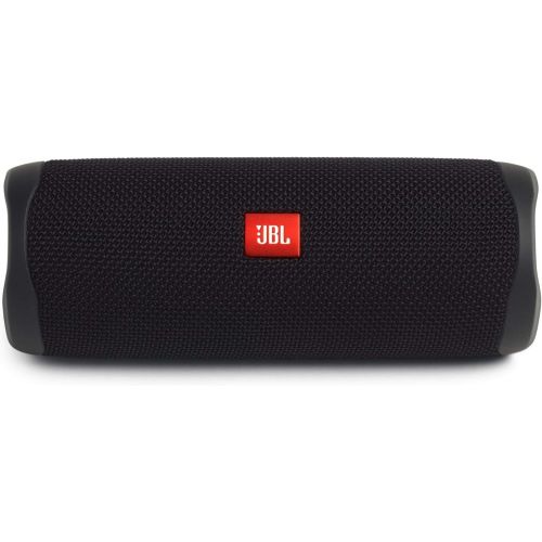 제이비엘 JBL Flip 5 Waterproof Portable Wireless Bluetooth Speaker Bundle with divvi! Protective Hardshell Case - Black