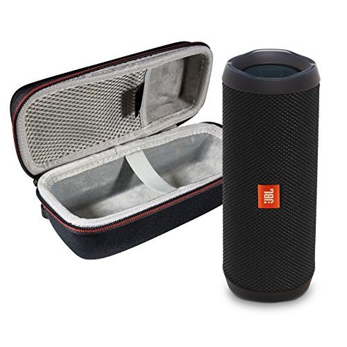 제이비엘 JBL Flip 4 Portable Bluetooth Wireless Speaker Bundle with Protective Travel Case - Black