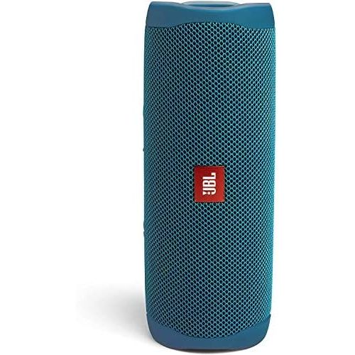 제이비엘 JBL Flip 5 Waterproof Portable Bluetooth Recycled Plastic Speaker Bundle with divvi! Protective Hardshell Case - Blue (Eco Edition)