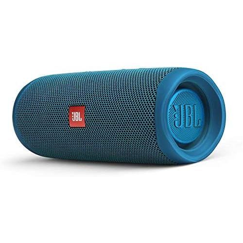 제이비엘 JBL Flip 5 Waterproof Portable Bluetooth Recycled Plastic Speaker Bundle with divvi! Protective Hardshell Case - Blue (Eco Edition)