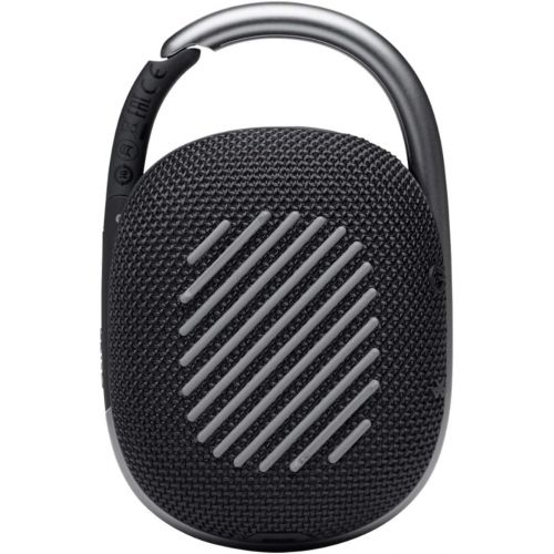 제이비엘 JBL Clip 4 Portable Bluetooth Wireless Speaker Bundle with divvi! Protective Hardshell Case - Black