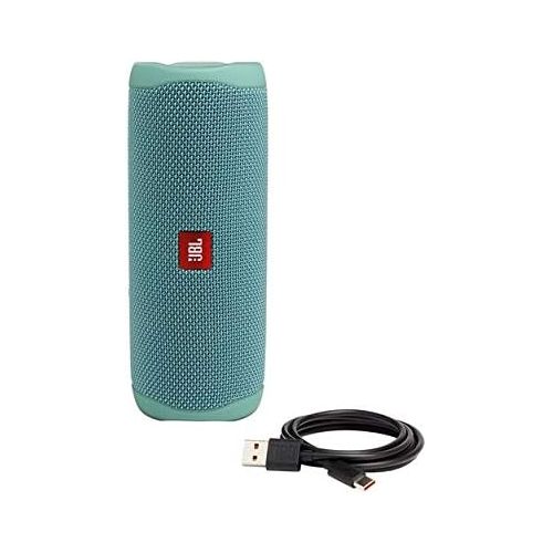 제이비엘 JBL FLIP 5 Portable Speaker IPX7 Waterproof On-The-Go Bundle with gSport Deluxe Hardshell Case (Teal)