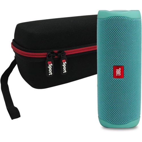 제이비엘 JBL FLIP 5 Portable Speaker IPX7 Waterproof On-The-Go Bundle with gSport Deluxe Hardshell Case (Teal)