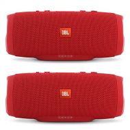 JBL Charge 3 Waterproof Portable Bluetooth Speaker - Pair (Red/Red)