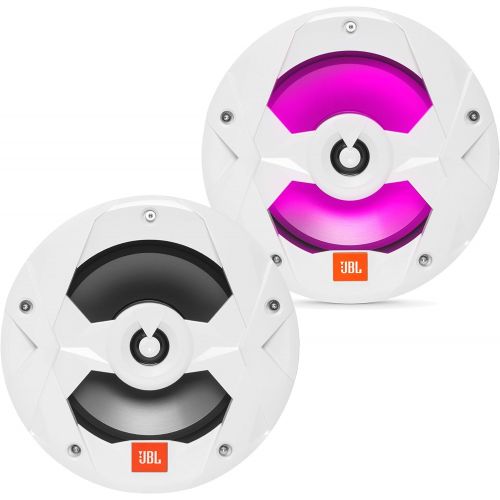 제이비엘 JBL OEM Replacement Bundle - MS10LW 10 Marine LED Subwoofer & A Pair of MS8LW 8 Marine LED Speakers - White