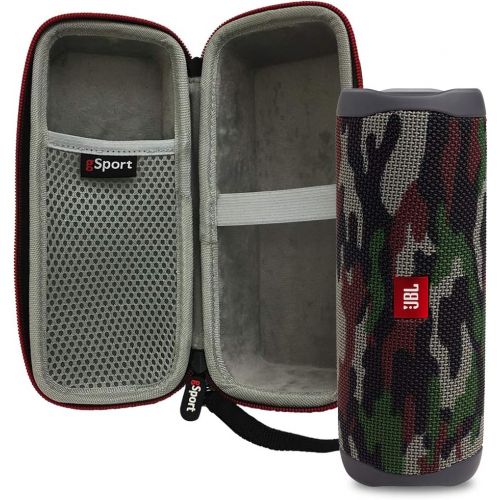 제이비엘 JBL FLIP 5 Portable Speaker IPX7 Waterproof On-The-Go Bundle with gSport Deluxe Hardshell Case (Green Camo)