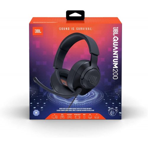 제이비엘 JBL Quantum 200 - Wired Over-Ear Gaming Headphones - Black, Large