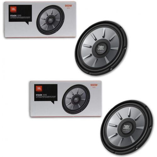 제이비엘 Pair of JBL Stage 1010 10 Car Audio Subwoofer Bundle