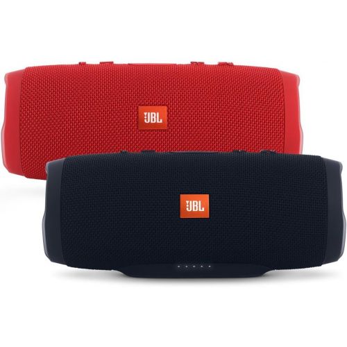 제이비엘 JBL Charge 3 Waterproof Portable Bluetooth Speaker - Pair (Black/Red)