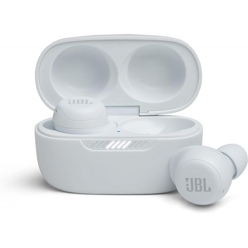 제이비엘 JBL Live Free NC+ - True Wireless in-Ear Noise Cancelling Bluetooth Headphones with Active Noise Cancelling, Microphone, Up to 21H Battery, Wireless Charging (White)