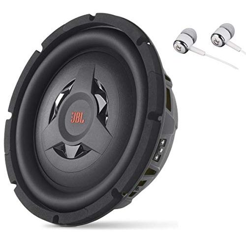 제이비엘 JBL Club WS1000 10 Shallow Mount subwoofer w/SSI ( Selectable Smart Impedance ) Switch from 2 to 4 ohm Bundled with Alphasonik Earbuds