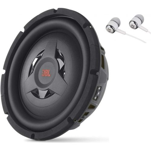 제이비엘 JBL Club WS1000 10 Shallow Mount subwoofer w/SSI ( Selectable Smart Impedance ) Switch from 2 to 4 ohm Bundled with Alphasonik Earbuds