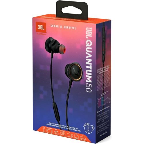 제이비엘 JBL Quantum 50 Wired, in-Ear Gaming Headphones with Inline Control - Black