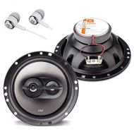 JBL CS763 CS-Series 6-1/2” 135 Watts Peak Power 3-Way Coaxial Car Audio Stereo Loudspeakers Bundled with Alphasonik Earbuds