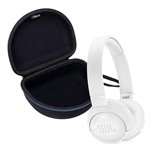 제이비엘 JBL Tune 600BTNC Wireless On-Ear Active Noise-Cancelling Headphone Bundle with gSport Deluxe Travel Case (White)