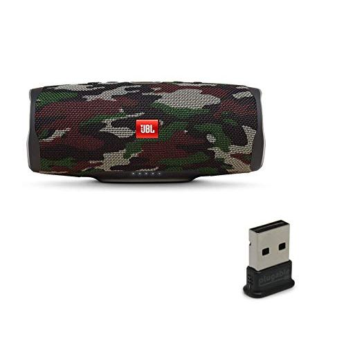 제이비엘 JBL Charge 4 Portable Waterproof Wireless Bluetooth Speaker Bundle with USB Bluetooth Adapter - Camouflage