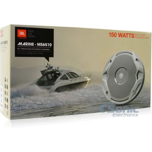 제이비엘 JBL MS6510 6-1/2 300 Watts Max Power MS Series Dual Cone Water-Resistant Marine Car Boat ATV Speakers