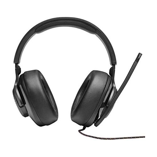 제이비엘 JBL Quantum 200 Wired Over-Ear Gaming Headphone Bundle with gSport Deluxe Travel Case (Black)