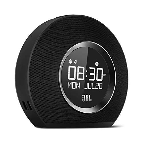 제이비엘 JBL Horizon Hotel Bluetooth Alarm Clock, AM Radio with USB Charging (No FM Radio) and LED Ambient Light