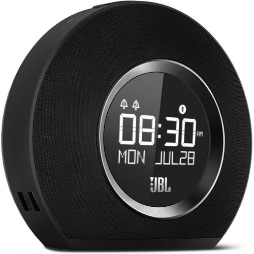 제이비엘 JBL Horizon Hotel Bluetooth Alarm Clock, AM Radio with USB Charging (No FM Radio) and LED Ambient Light