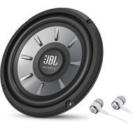 JBL Stage 810 800W Max 8 Stage Series Single 4 ohm Car Audio Subwoofer Speaker Bundled with Alphasonik Earbuds