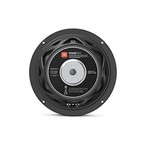 제이비엘 JBL Stage 810 800W Max 8 Stage Series Single 4 ohm Car Audio Subwoofer Speaker Bundled with Alphasonik Earbuds