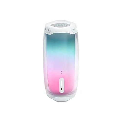 제이비엘 JBL Pulse 4 Waterproof Portable Bluetooth Speaker with 360 Color LED and gSport Deluxe EVA Case (White)