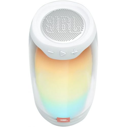 제이비엘 JBL Pulse 4 Waterproof Portable Bluetooth Speaker with 360 Color LED and gSport Deluxe EVA Case (White)