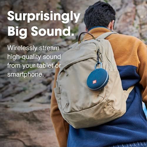 제이비엘 JBL Clip 3, Black Camo - Waterproof, Durable & Portable Bluetooth Speaker - Up to 10 Hours of Play - Includes Noise-Cancelling Speakerphone & Wireless Streaming